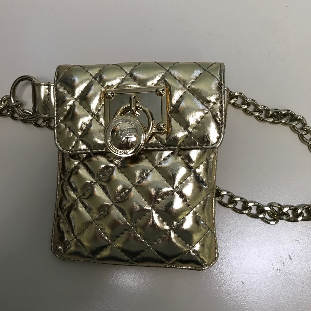 Michael Kors gold fanny pack